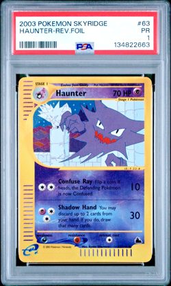 PSA 1 2003 Skyridge Haunter Reverse Holo Foil 63/144 WOTC E-Reader Pokemon - Image 1