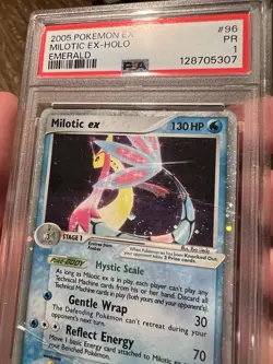 TAIL SWIRL PSA 1 2005 Pokemon EX Emerald Milotic EX Holo Foil Rare 96/106 SHINY - Image 3