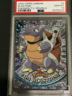 Pokemon 2000 Topps Chrome Blastoise Sparkle PSA 10 - Image 1