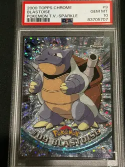 Pokemon 2000 Topps Chrome Blastoise Sparkle PSA 10 - Image 2
