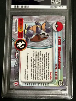 Pokemon 2000 Topps Chrome Blastoise Sparkle PSA 10 - Image 3