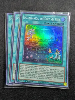 Yugioh - 3x Magellanica, the Deep Sea City ROTD-EN059 1st Super Rare NM - Image 1