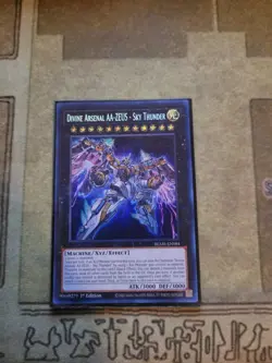 YUGIOH DIVINE ARSENAL AA-ZEUS SKY THUNDER BLMR-EN084 SECRET 1ST ED NM - Image 1