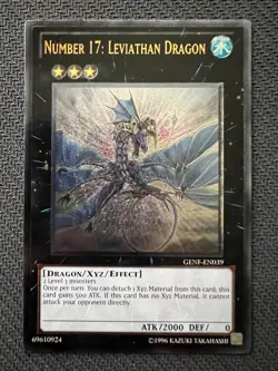 Yugioh Number 17: Leviathan Dragon Unlimited Edition Ultimate Rare GENF-EN039 NM - Image 1