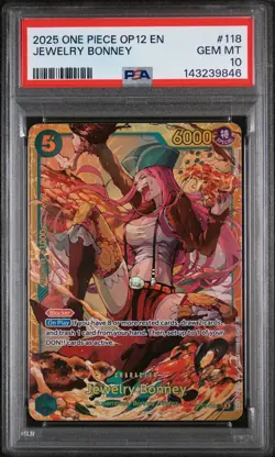 Jewelry Bonney #118 2025 One Piece OP12 Legacy Of The Master • PSA 10 - Image 1