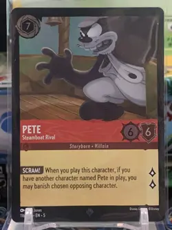 FOIL Disney Lorcana - Shimmering Skies - Pete - Steamboat Rival 116/204 FOIL 7S - Image 1