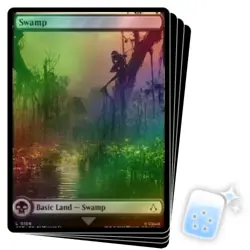 FOIL SWAMP (106) (FULL ART) X4 Universes Beyond: Assassin's Creed Magic MTG CARD - Image 1