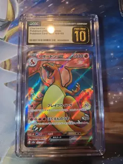 CGC 10 PRISTINE Charizard ex SR 185/165 sv2a 151 Japanese Pokemon Card - Image 1