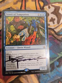 Signed Sower of Temptation - Battlebond (BBD) - MTG - Image 1