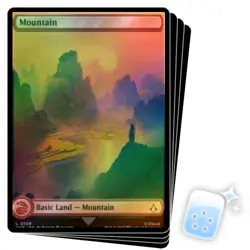 FOIL MOUNTAIN (108) (FULL ART) X4 Universes Beyond: Assassin's Creed Magic MTG - Image 1
