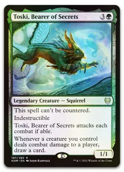 Toski, Bearer of Secrets #197 (Foil) (NM) Kaldheim KHM Magic MTG - Image 1