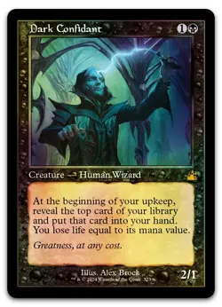 Dark Confidant (Retro Frame) #323 (Foil) (NM) Ravnica Remastered RVR Magic MTG - Image 1