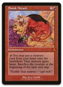 Sneak Attack (Retro Frame) #331 (NM) Dominaria Remastered DMR Magic MTG - Image 1
