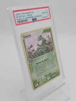 Pokemon TCG 2004 Ex Sceptile Holo #11 Ruby and Sapphire Spanish PSA GEM MT 10 - Image 3