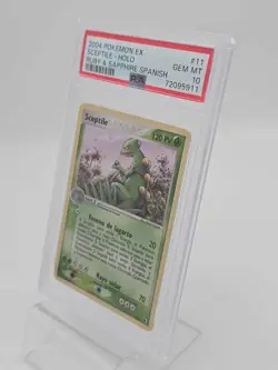 Pokemon TCG 2004 Ex Sceptile Holo #11 Ruby and Sapphire Spanish PSA GEM MT 10 - Image 4