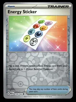 Energy Sticker 159/165 Reverse Holo 151 Pokemon NM - Image 1