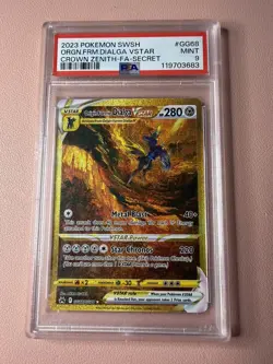 PSA 9 MINT Origin Forme Dialga VSTAR Crown Zenith Galarian Gallery GG68/GG70 - Image 1