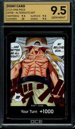 2024 One Piece DON!! CARD OP08 - ALTERNATIVE ART Graded OCE 9.5 GEM MINT - Image 1