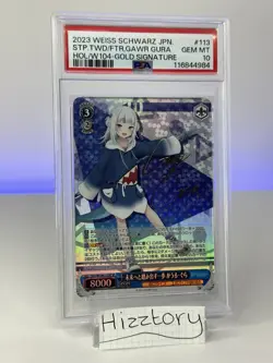 Weiss Schwarz Hololive Gawr Gura Signed SP PSA 10 - Image 1