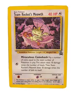 Team Rockets Meowth # 18 - NM / M Unplayed Black Star Promo Pokemon Card - Image 1