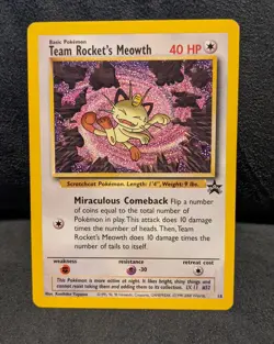 Team Rockets Meowth # 18 - NM / M Unplayed Black Star Promo Pokemon Card - Image 2