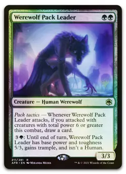 Werewolf Pack Leader #211 (Foil) (LP) Forgotten Realms PPAFR Magic MTG - Image 1
