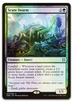 Scute Swarm #203 (Foil) (NM) Zendikar Rising ZNR Magic MTG - Image 1