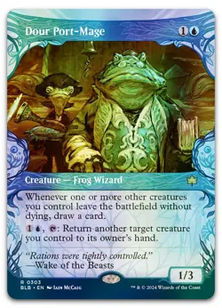 Dour Port-Mage (Showcase) #303 (Foil) (NM) Bloomburrow BLB Magic MTG - Image 1