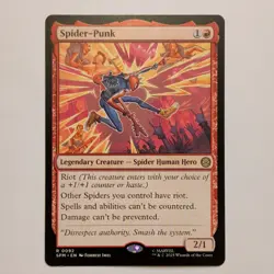 Wizards Spider-Punk Marvel's Spider-Man 0092 Legendary Creature Rare Non Foil - Image 1