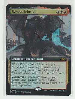 MAGIC OUTLAWS OF THUNDER JUNCTION | RAKDOS JOINS UP | EXTENDED ART FOIL | - Image 1