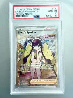 Pokemon Elesa’s Sparkle 147/159 Crown Zenith Full Art - PSA 10 - Image 1