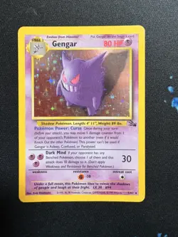 Pokemon TCG Gengar Fossil 5/62 Holo Rare - Image 1