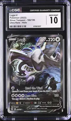 CGC 10 - LUGIA V - 186/195 SILVER TEMPEST ULTRA RARE HOLO POKEMON - Image 1