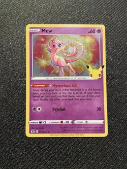 Pokemon TCG Celebrations Mew Card 011/025 Trading Card Holo - Image 1