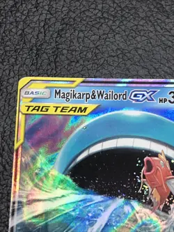 B6 Magikarp & Wailord GX SM166 Pokemon Tag Team Holo Sun & Moon Promos HP - Image 2