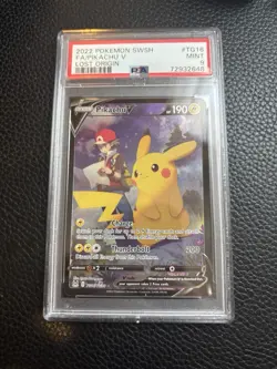 Pokemon Pikachu V TG16/TG30 Lost Origin Full Art Ultra Rare Holo PSA 9 - Image 1