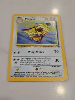 Pokemon TCG Pidgeot Jungle 8/64 Holo Unlimited Holo Rare LP - Image 2
