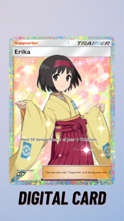 Pokemon TCG Pocket Erika Full Art Genetic Apex Trade 2 Star ⭐⭐ (English) - Image 1