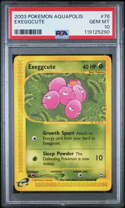 2003 POKEMON AQUAPOLIS #76 EXEGGCUTE PSA 10 - Image 1