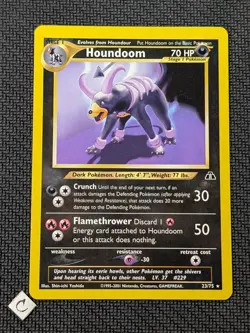 Houndoom 23/75 - Neo Discovery Unlimited Non-Holo Rare Pokemon TCG NM - Image 1