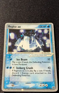 Pokemon EX EMERALD - #98/106 Regice ex - Ultra Rare Holo - ENG - Heavily Played - Image 4