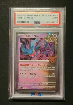 2024 POKEMON TRICK OR TRADE #078 FLUTTER MANE PSA 9 078/162 - Image 1