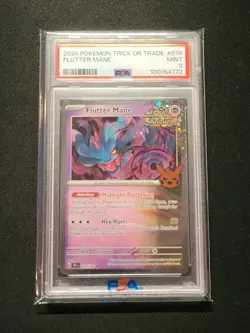 2024 POKEMON TRICK OR TRADE #078 FLUTTER MANE PSA 9 078/162 - Image 2