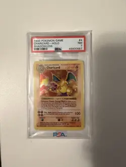 1999 99 Pokemon Game Shadowless - Holo Charizard #4 Graded PSA NM 7 - Image 4