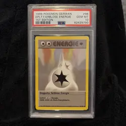 DPLT.FARBLOSE ENERGIE 1ST EDITION POKEMON GERMAN 1999 96 PSA 10 - Image 1
