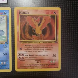 Pokemon Zapdos 30/62 Artiucno 17/62 Moltres 27/62 Fossil Unlimited Set MP - Image 4