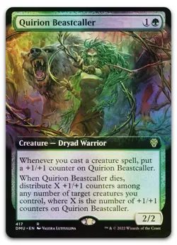 Quirion Beastcaller (Extended Art) #417 (Foil) NM Dominaria United DMU Magic MTG - Image 1