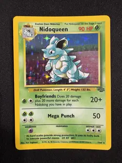 Pokemon Nidoqueen Jungle 7/64 Holo Rare English 1999 TCG WOTC Card - MP - Image 1