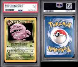 Pokemon TCG Dark Weezing PSA 7 Team Rocket 14/82 Holo Unlimited Rare Card - Image 3