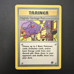 Nightly Garbage Run 77/82 Base Set Team Rocket Uncommon TRAINER Card 2000 LP - Image 1
